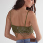 NastyGal Loop Tassel Bralet Olive - CASA