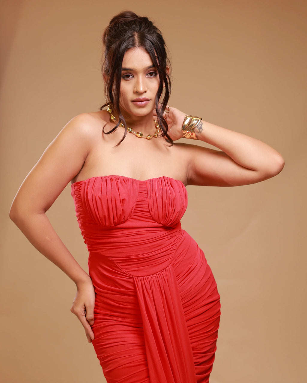 Ruched Bodycon Gown - CASA