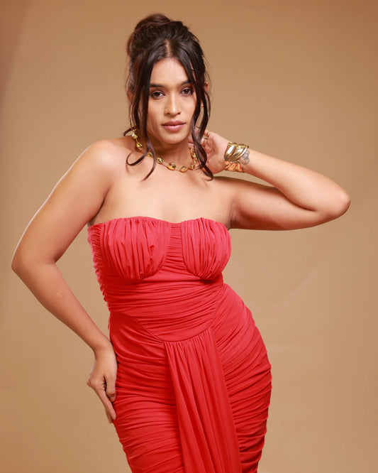 Ruched Bodycon Gown - CASA