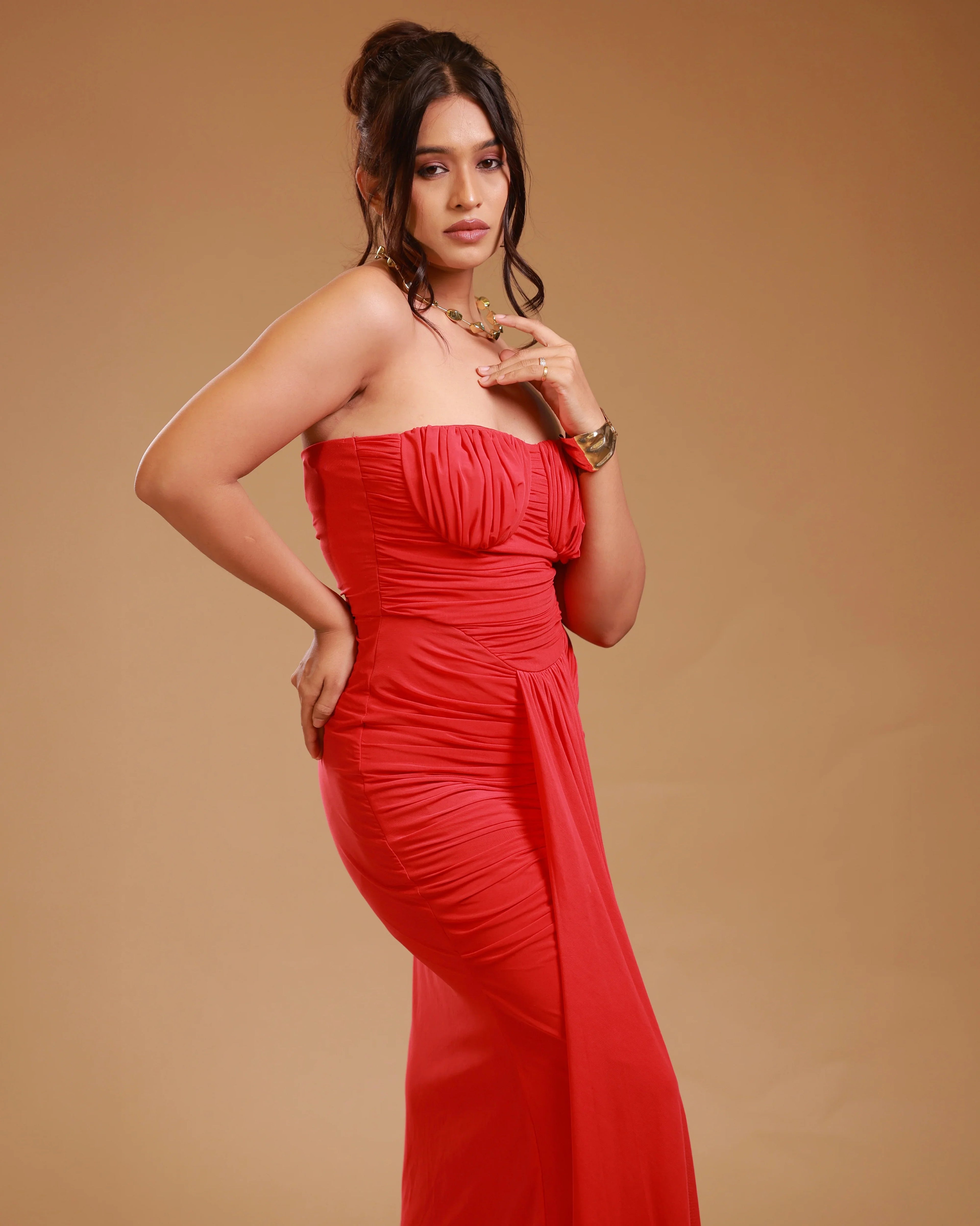 Ruched Bodycon Gown - CASA